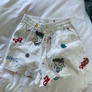 Soleil Embroidered Shorts Alemais
